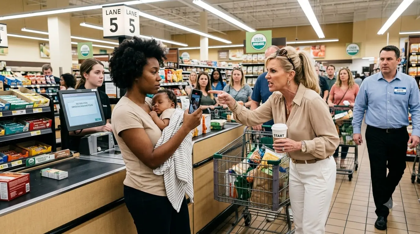 She shamed a Mother With Her Baby at Checkout — Then the Store Manager Revealed Who She Really Was