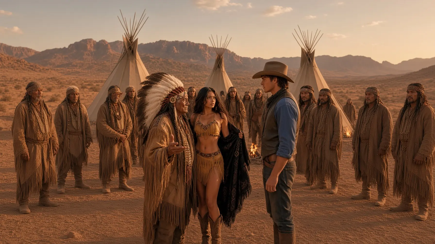 Apache Chief Growled “Marry My Rejected Daughter or Leave” — The Cowboy Went Silent in Shock
