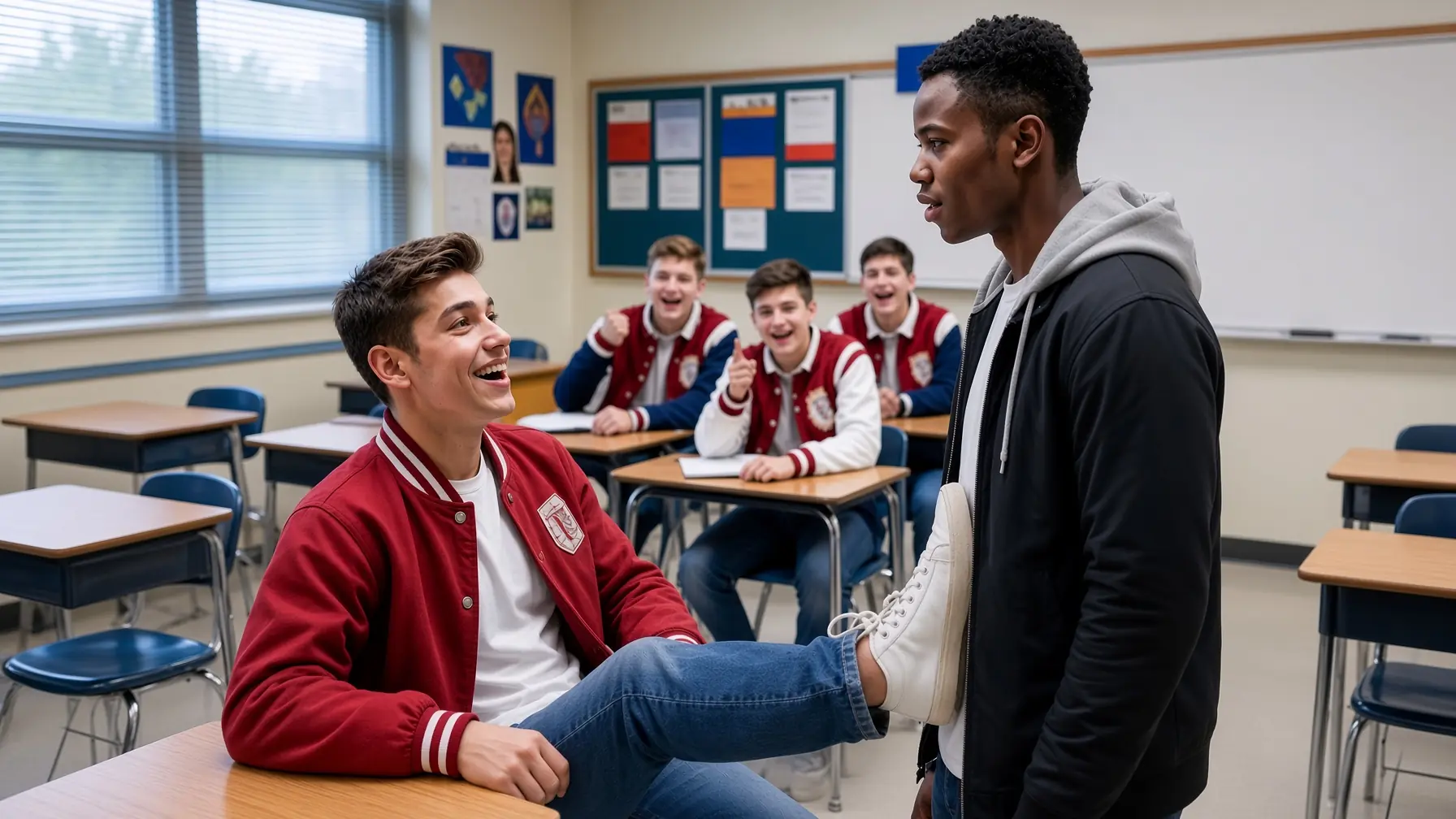Bullies Refuse to Let New Black Student Sit At Desk - Unaware His Father Is a Mafia Boss