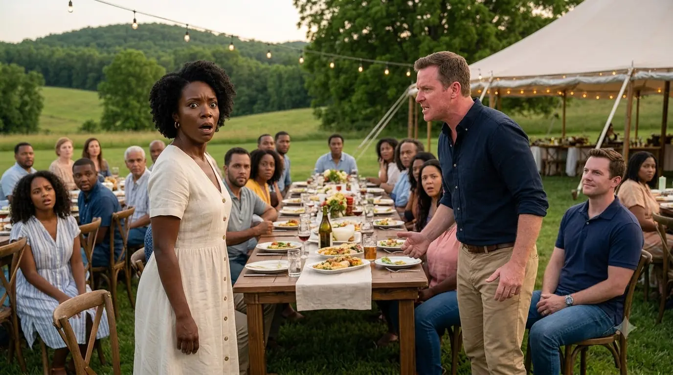 Husband Slaps Black Wife at Family Reunion — Until Her Name Appears on TV and Every Mouth Shuts