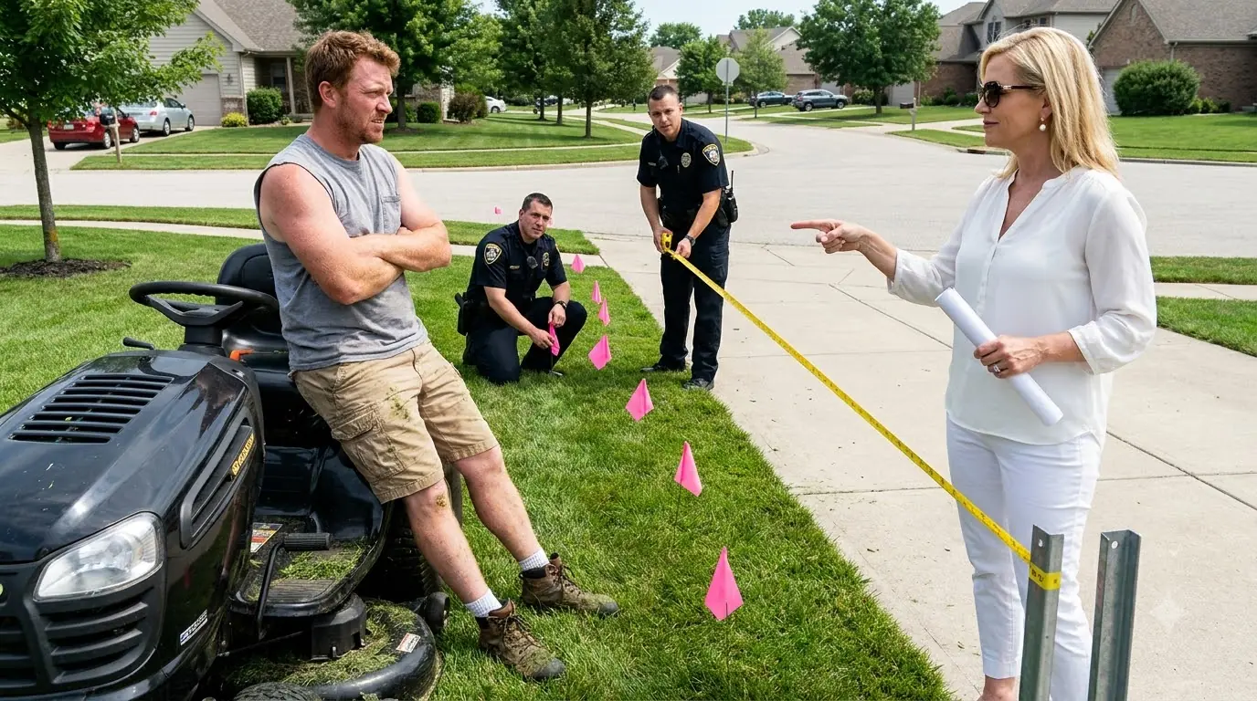 The HOA President Planted Flags Across His Lawn — Then the Measuring Tape Exposed Where the Real Property Line Was