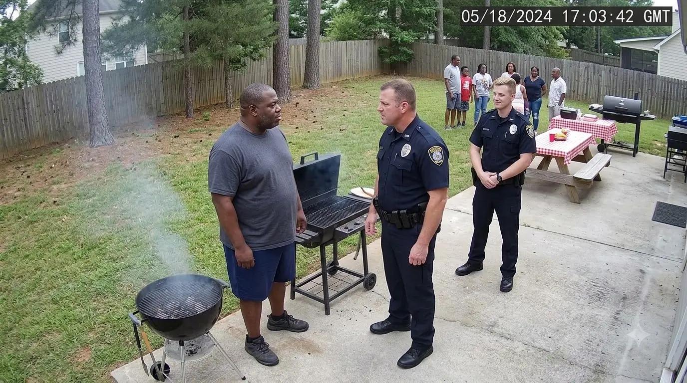 Cops Humiliated a Big Black Man at His Own BBQ — Then Learned Why He Stayed So Calm