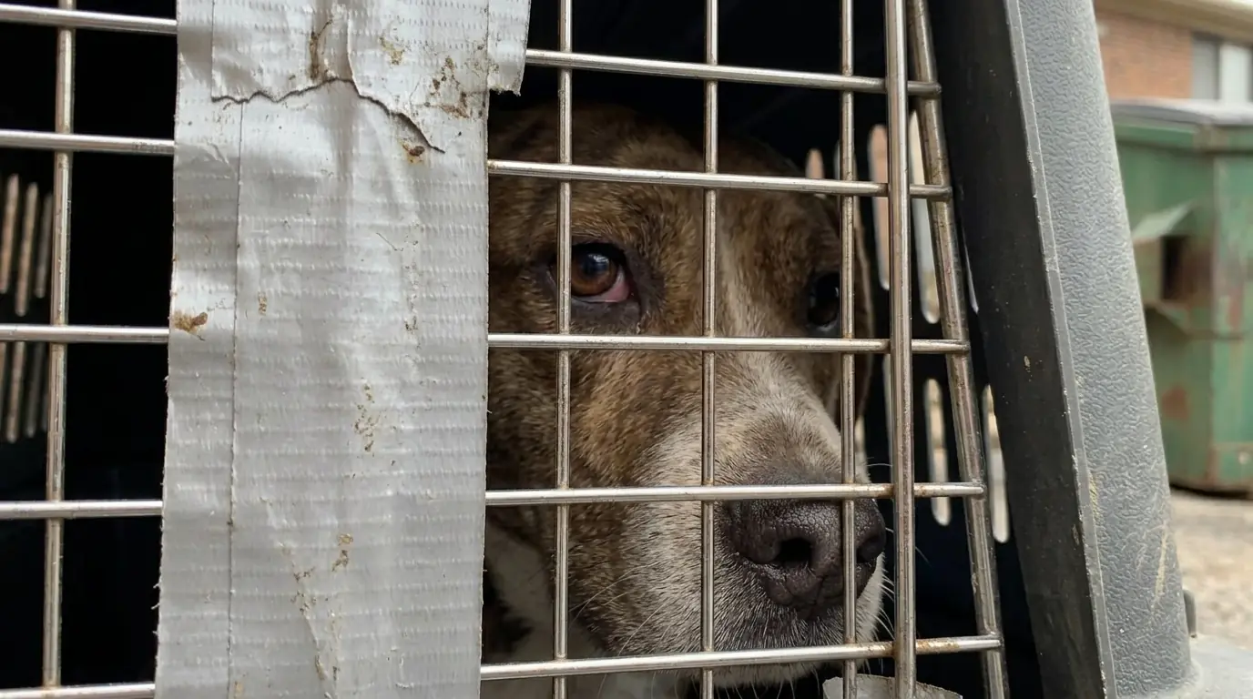 She Was Found Curled in Her Own Urine Inside a Taped-Up Carrier Beside a Dumpster