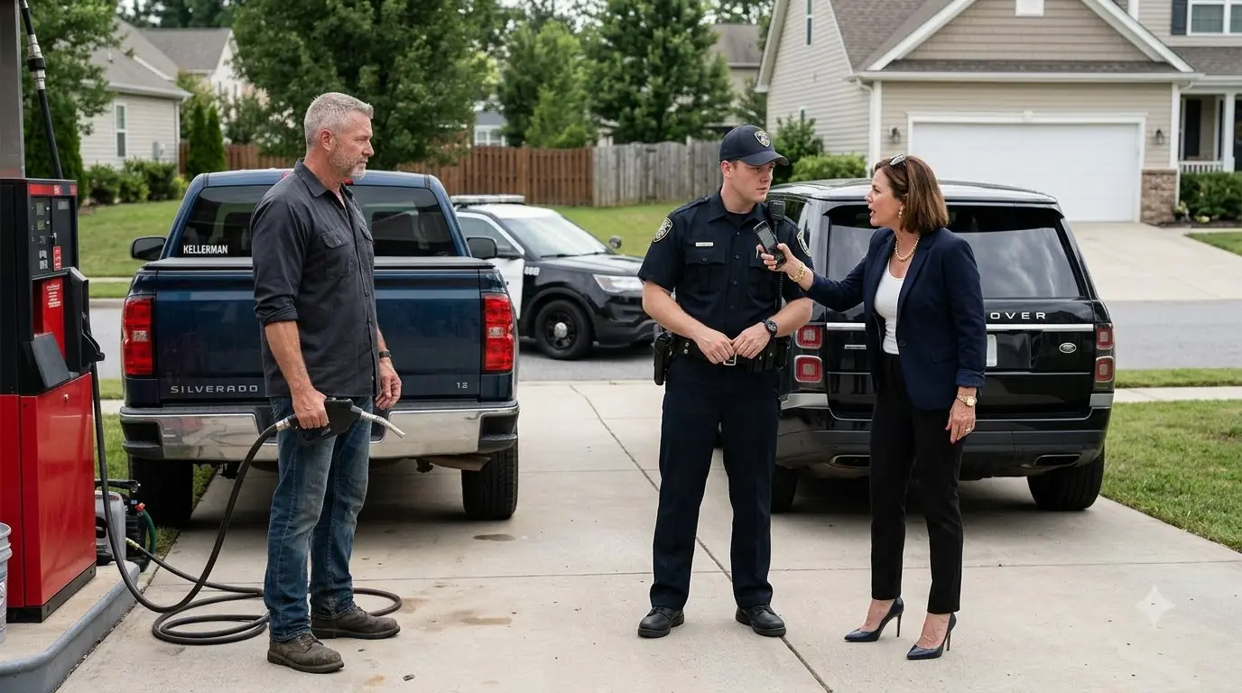 HOA Karen Called Cops When I Refused to Give Her Free Gas — Then Went Pale When She Realized Who I Was