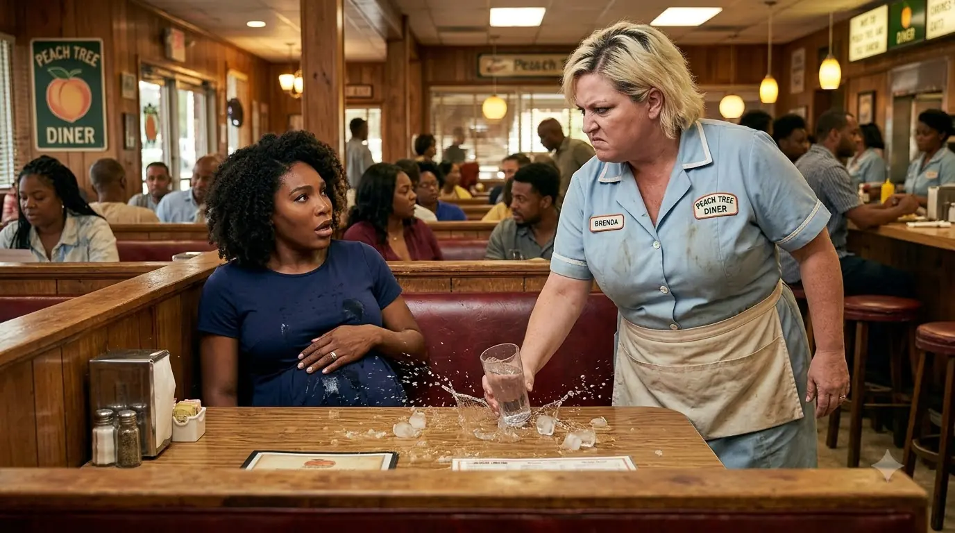 White Waitress Slapped a Black Pregnant Woman — Then Everyone Froze When Her Husband Walked In