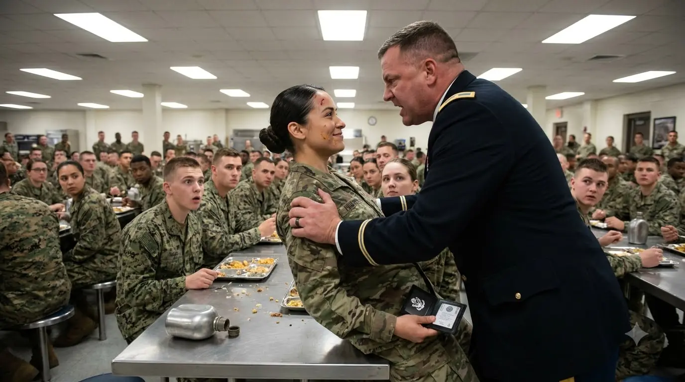 The Senior Director Slammed a “Nobody” Into the Cafeteria Table — Then She Opened the Federal Credential