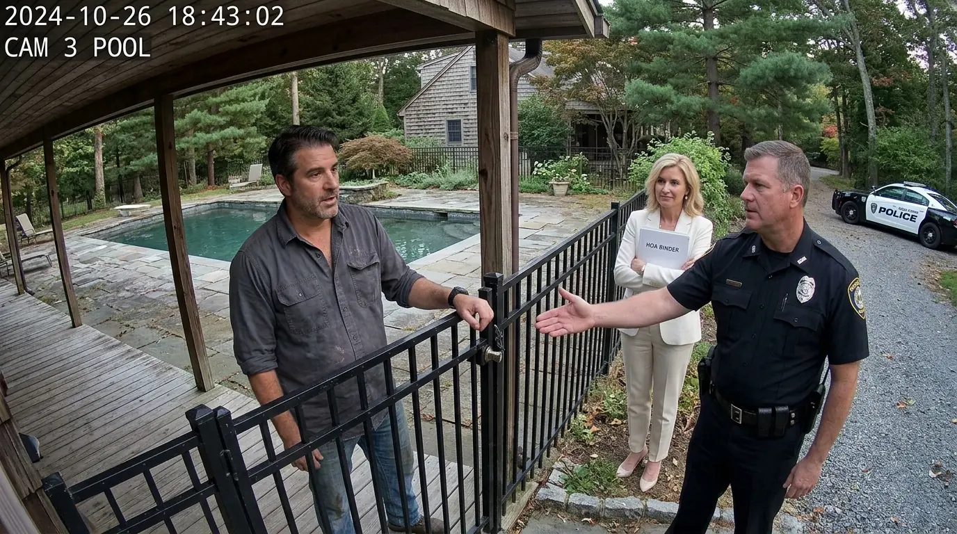 HOA Karen Sent Her Cop Husband to Take My Pool Keys — Didn’t Know I’m Undercover with the FBI!