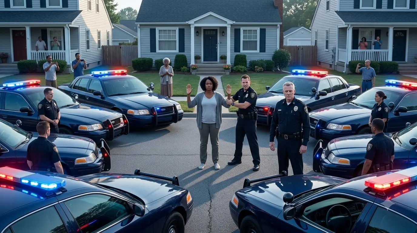 10 Cop Cars Surround A Woman Outside Her Home — Then Her Call Ruins Them All