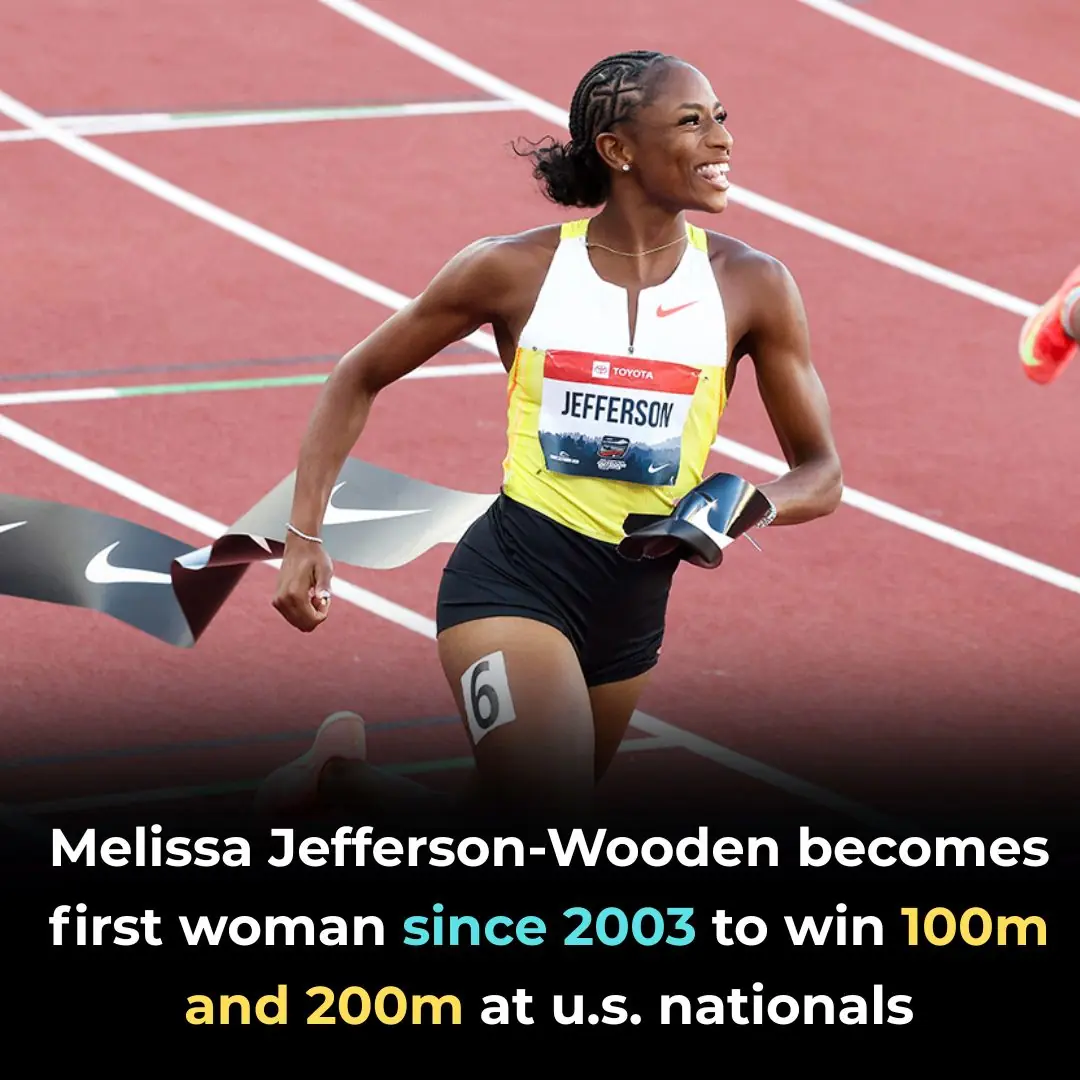 Melissa Jefferson-Wooden Becomes First Woman Since 2003 to Win 100m and 200m at U.S. Nationals