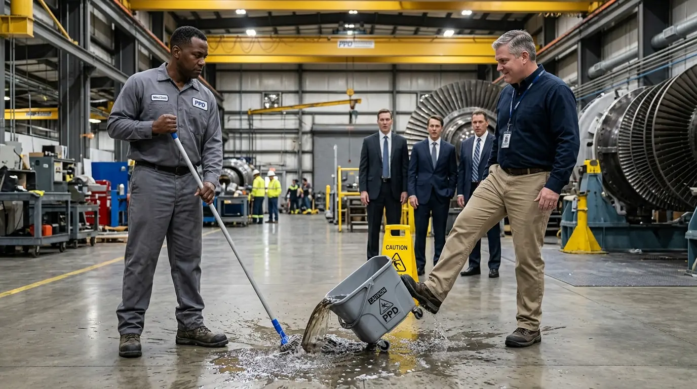 They Called Him “Mop Boy” — Then the Black Biker Fixed a $100M Production Crisis in 90 Seconds