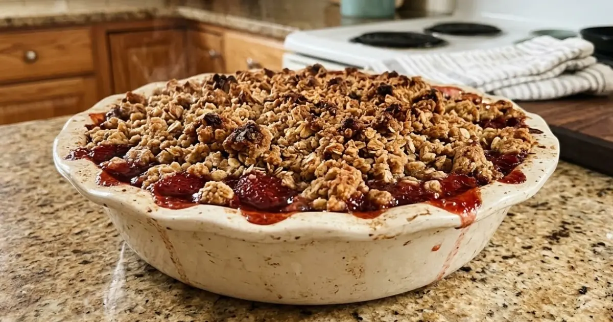 Strawberry Crumble – Juicy, Jammy Strawberries with a Golden Buttery Oat Topping