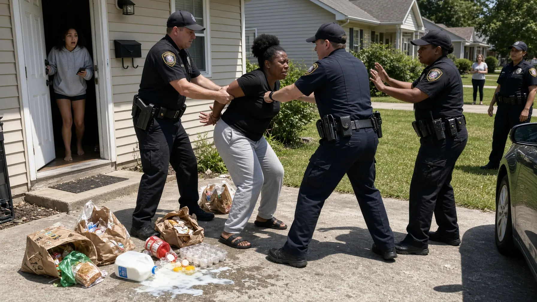 Four Officers Forced a Black Woman Down in Her Own Driveway — Then Her Daughter Started Recording