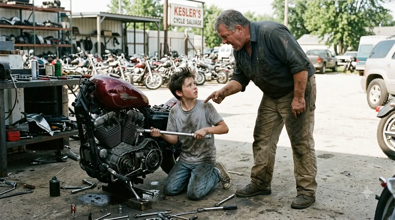 12-Year-Old Boy Secretly Rebuilt a Hells Angel’s Wrecked Harley — Then 400 Bikers Came to See It Run