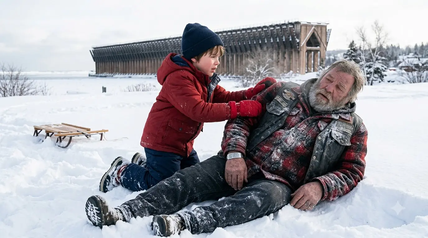 9-Year-Old Boy Found an Old Hells Angel Dying in the Snow — Then 350 Bikers Came to the Hospital