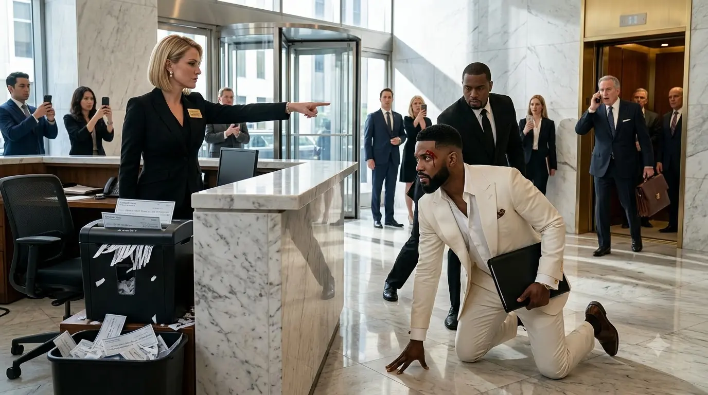 She Shredded a CEO’s $150 Million Check and Ordered Security to Throw Him Out — Then the Bank President Saw Him Bleeding on the Marble Floor