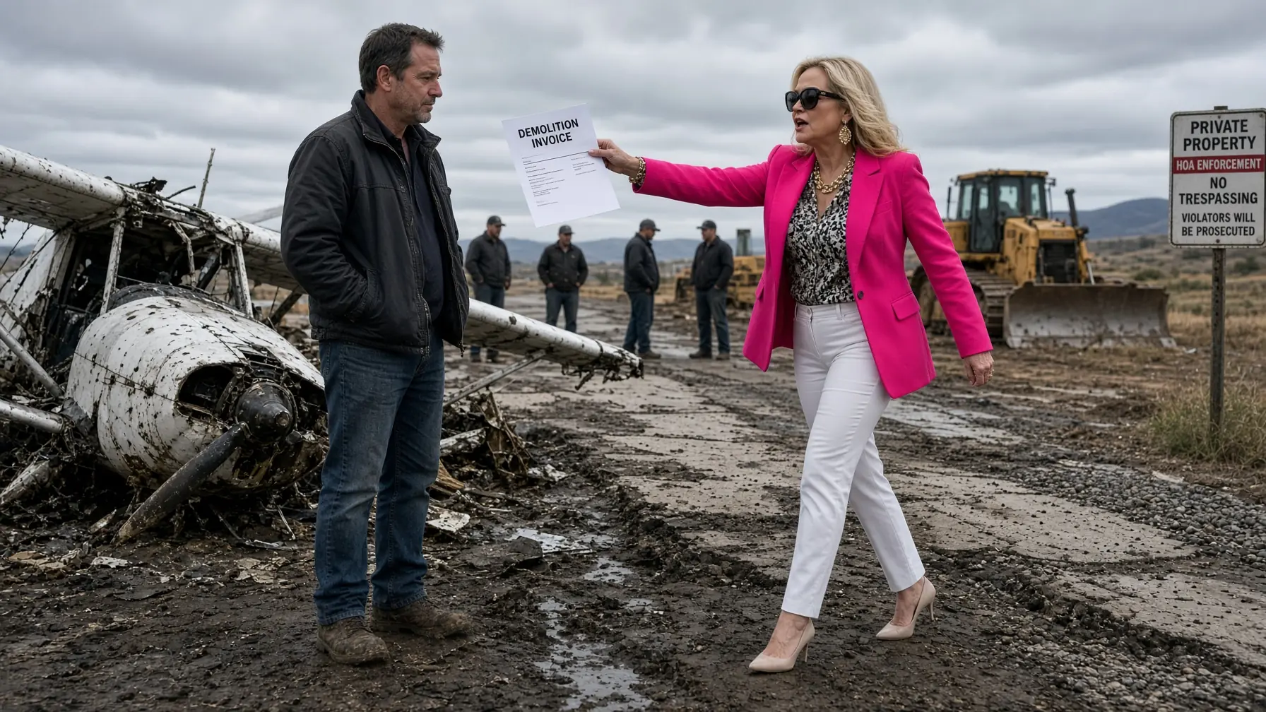 The HOA President Screamed at Him Over His Own Land — Then He Picked Up One Sign From the Mud