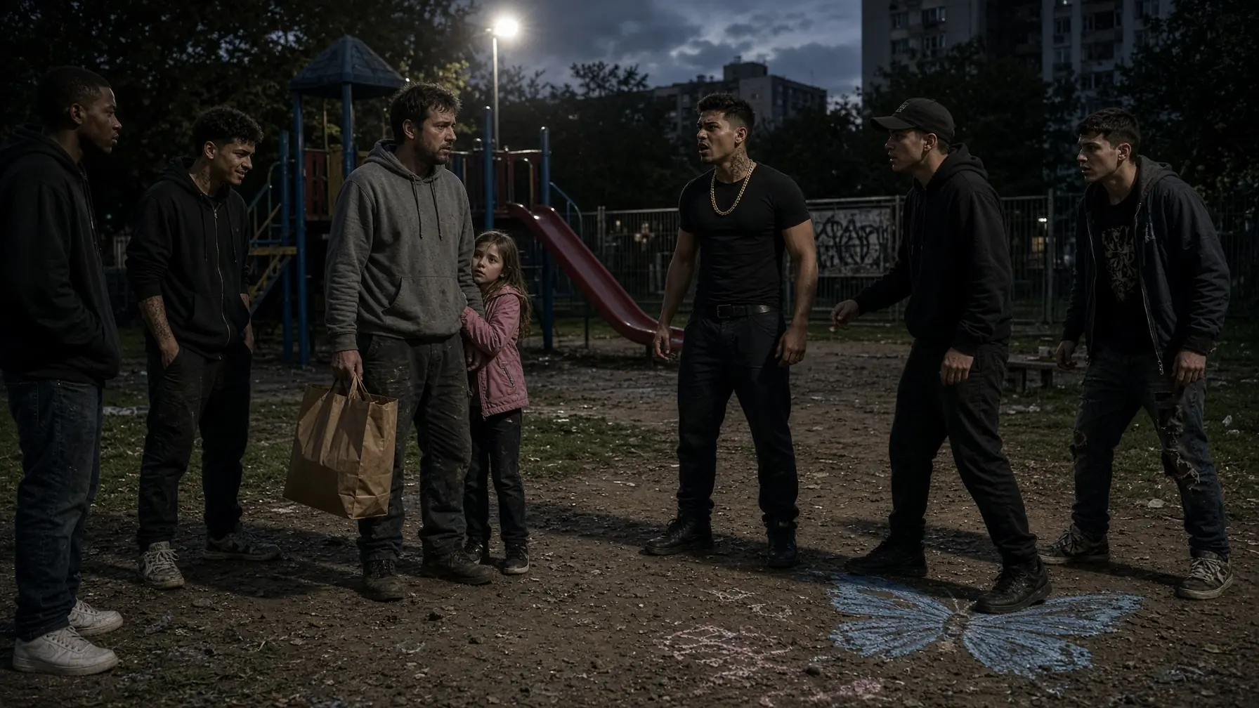 Five Men Surrounded a Father and His Little Girl — Then One of Them Tried to Block Her Escape