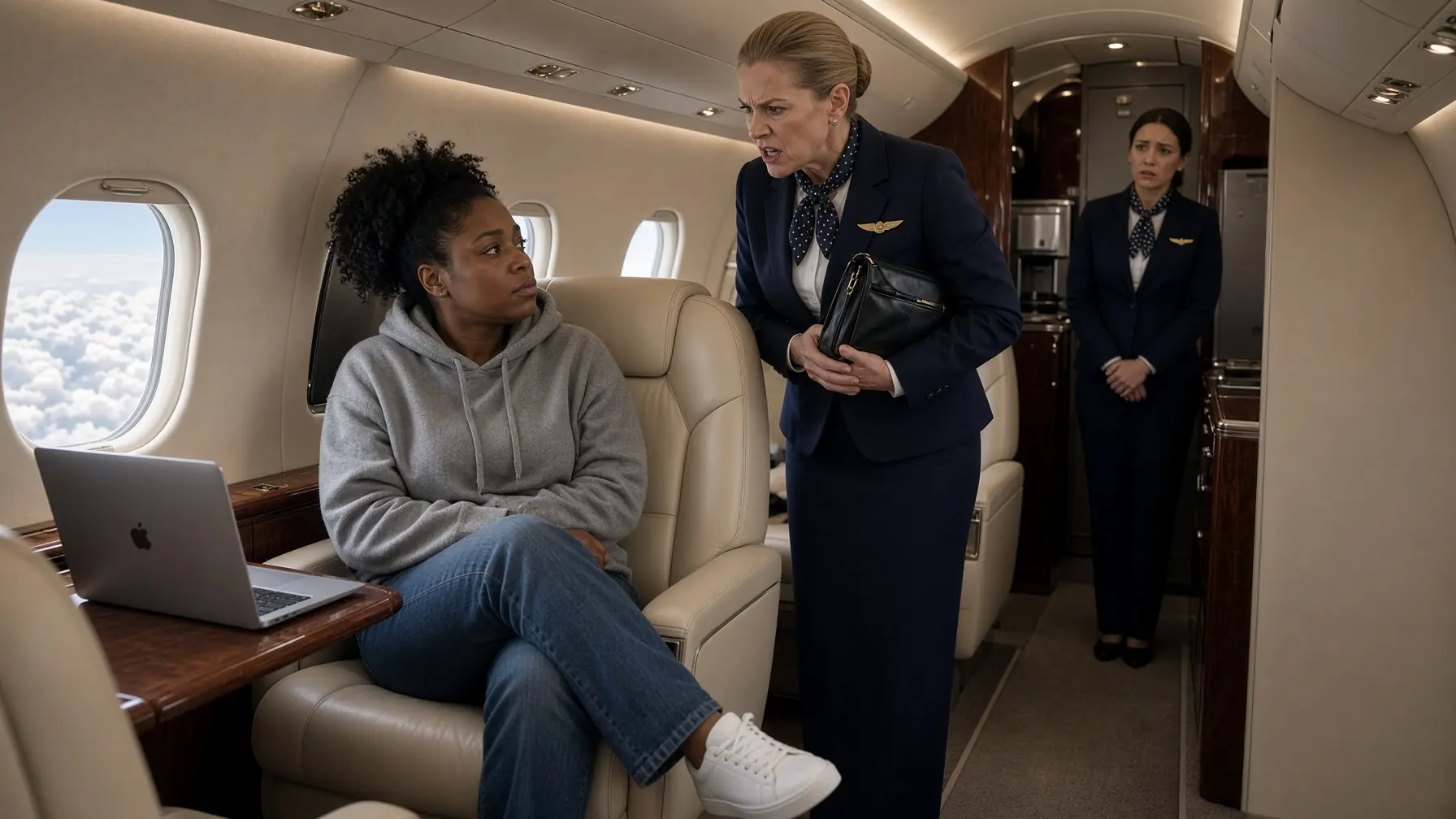 The Flight Attendant Humiliated a Black Woman in First Class — Then She Put Her Hands on the Wrong Passenger