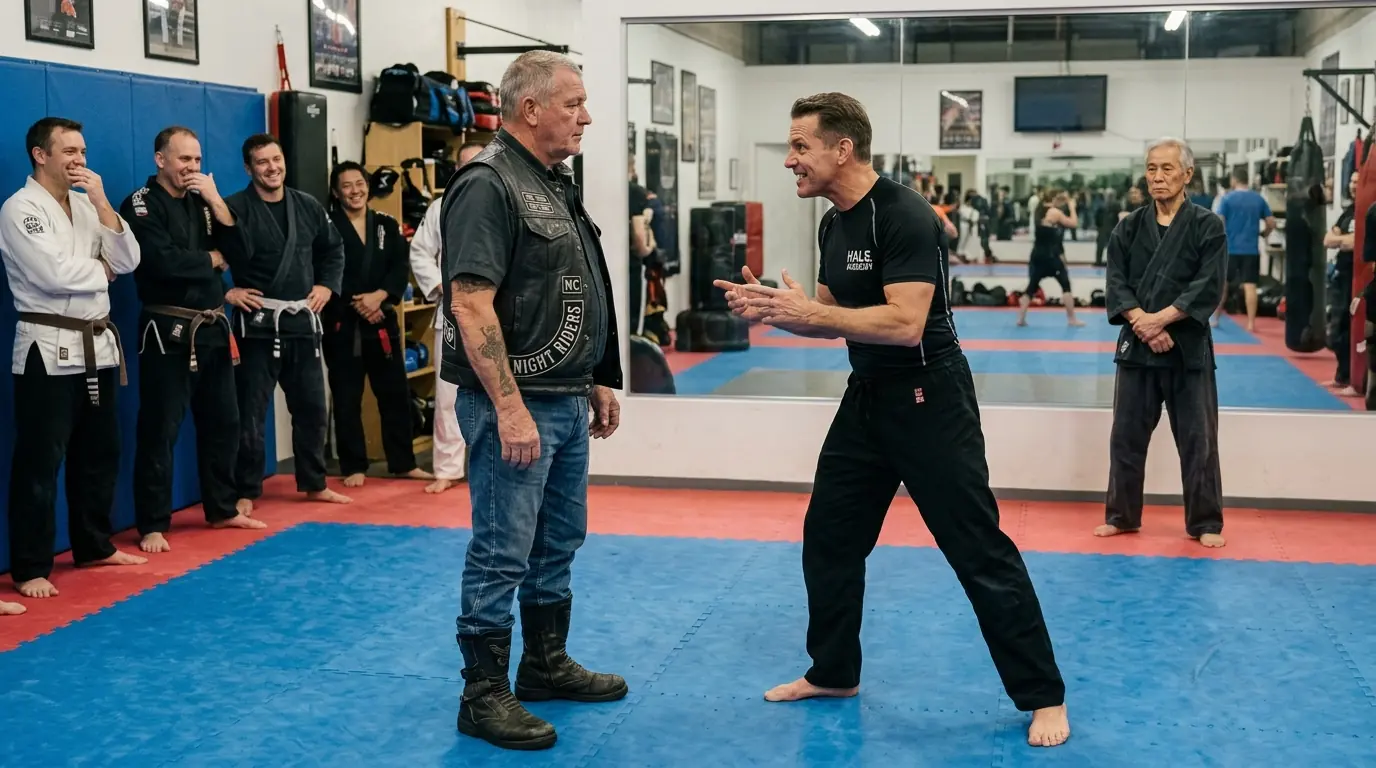 You Can't Scratch Me!" Martial Arts Coach Dares a Biker — Then the Master Saw His Stance
