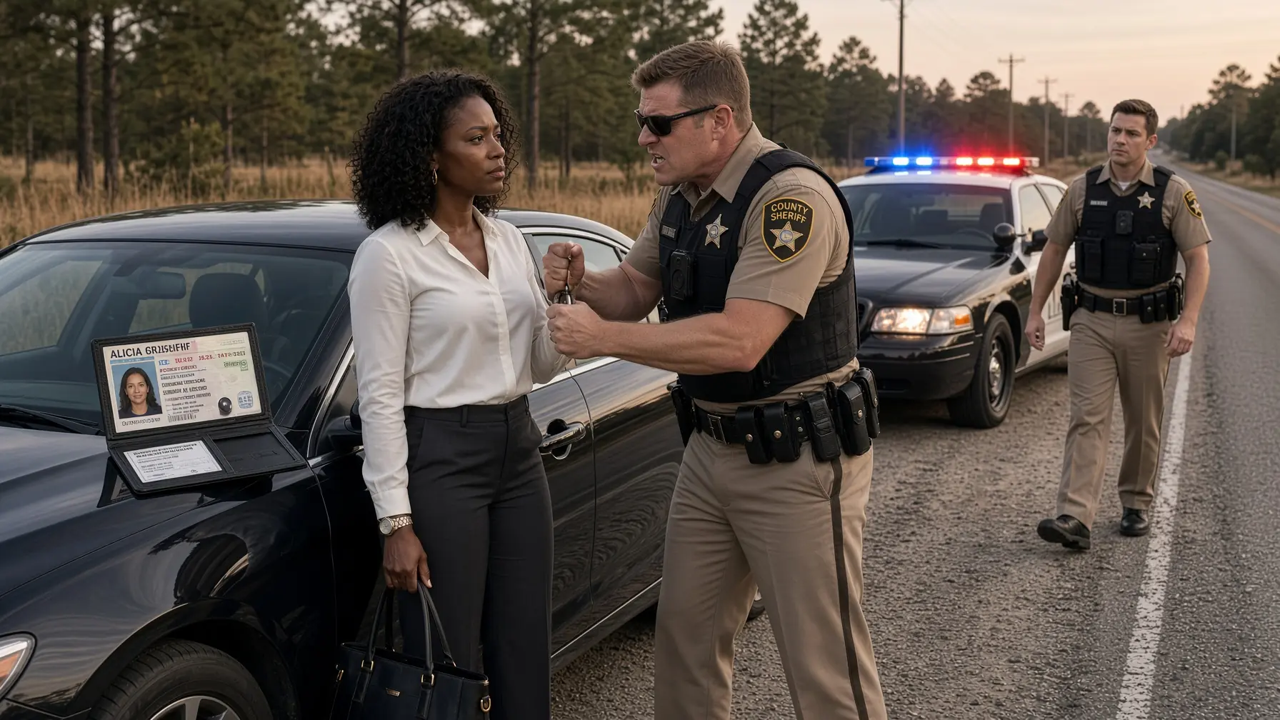 Officer Demanded a Black Woman Hand Over Her Key — Then the Second Deputy Saw the Seal in Her Wallet