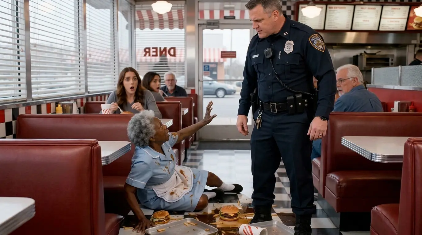 Biker Stood Up To A Cop Who Humiliated His Elderly Mother — Then The Sergeant Looked At Her Face And Froze
