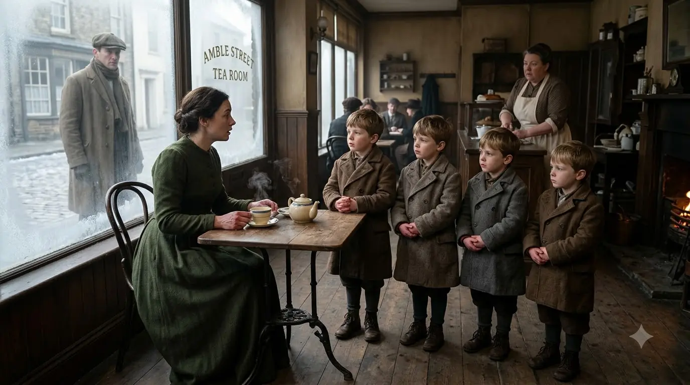She Was Having Tea Alone — Until Duke's Quadruplet Boys Whispered Pretend You're Our Mother...