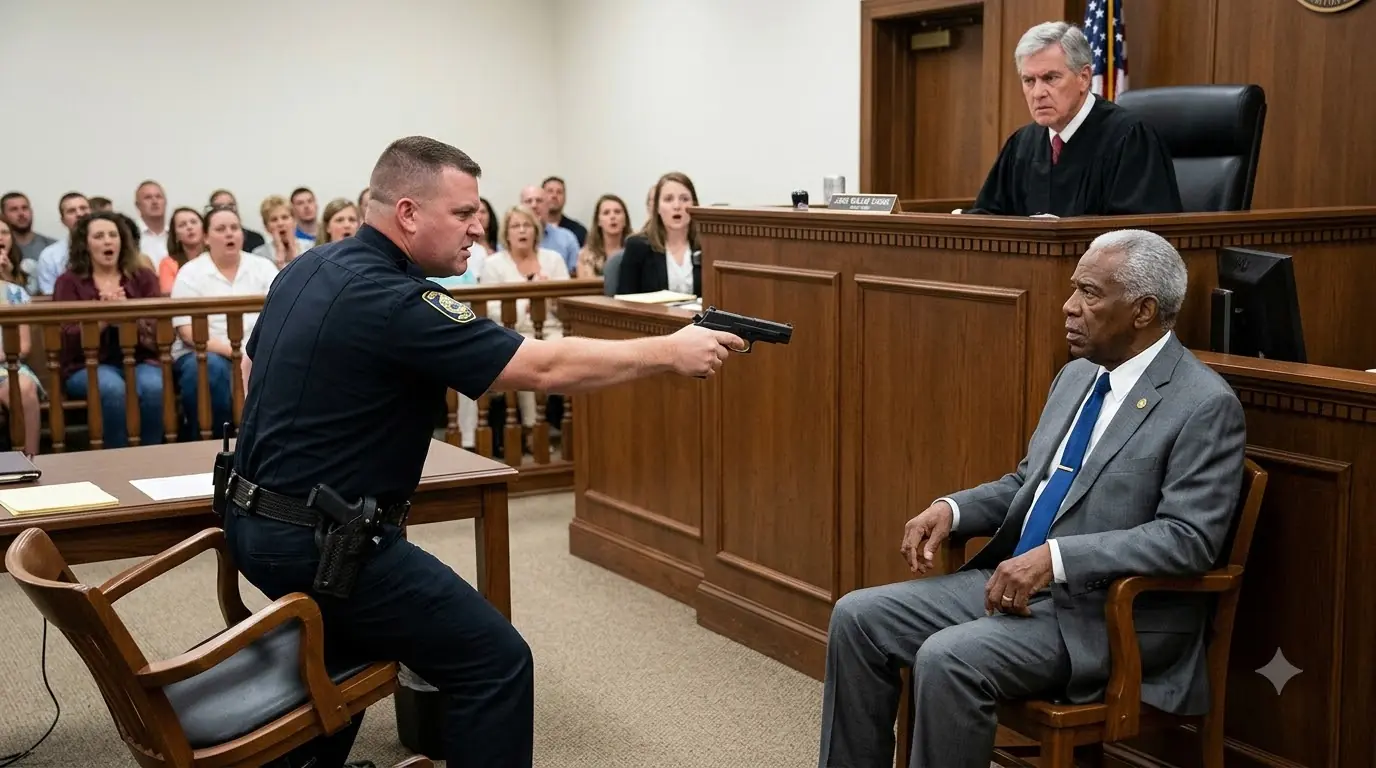 Racist Cop Pulled a Gun on a Black Man in Court — Then His FBI Son Burst Through the Doors