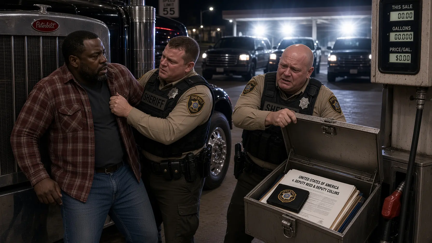 They Slammed a Black Trucker Against His Rig and Broke Open His Lockbox — Then They Found FBI Credentials and Their Own Names on a Federal Indictment