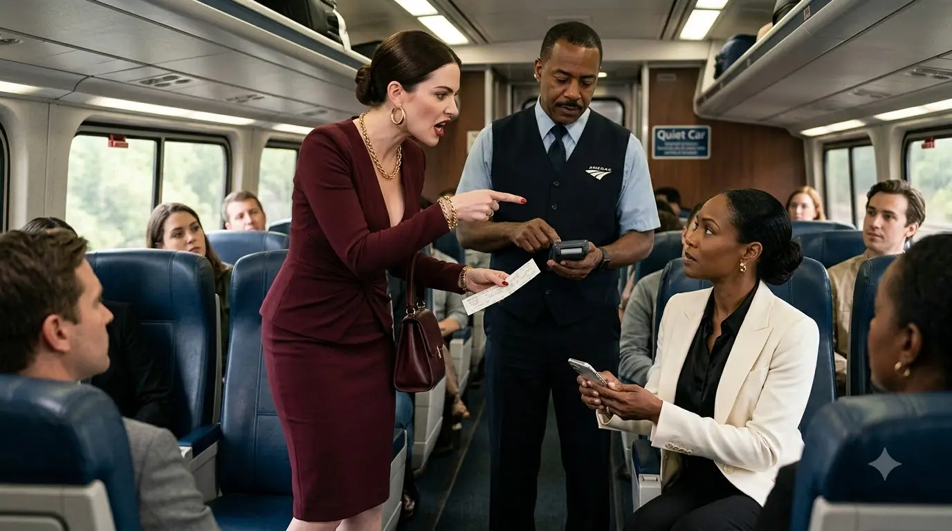 She Accused a Woman of Stealing Her Reserved Train Seat — Then the Conductor Read the One Line She Had Ignored