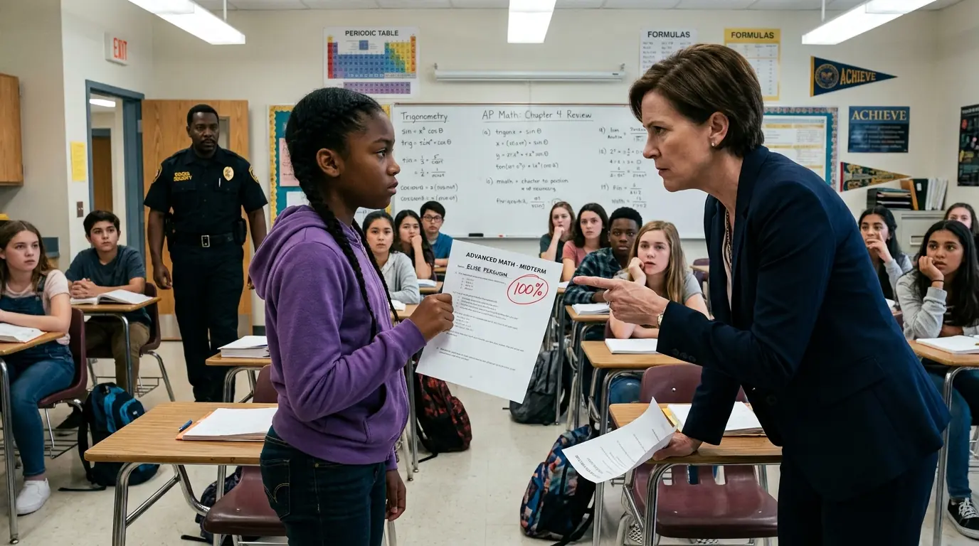 Teacher Accused Black Girl of Cheating — Her Genius Response Left the Whole School Speechless