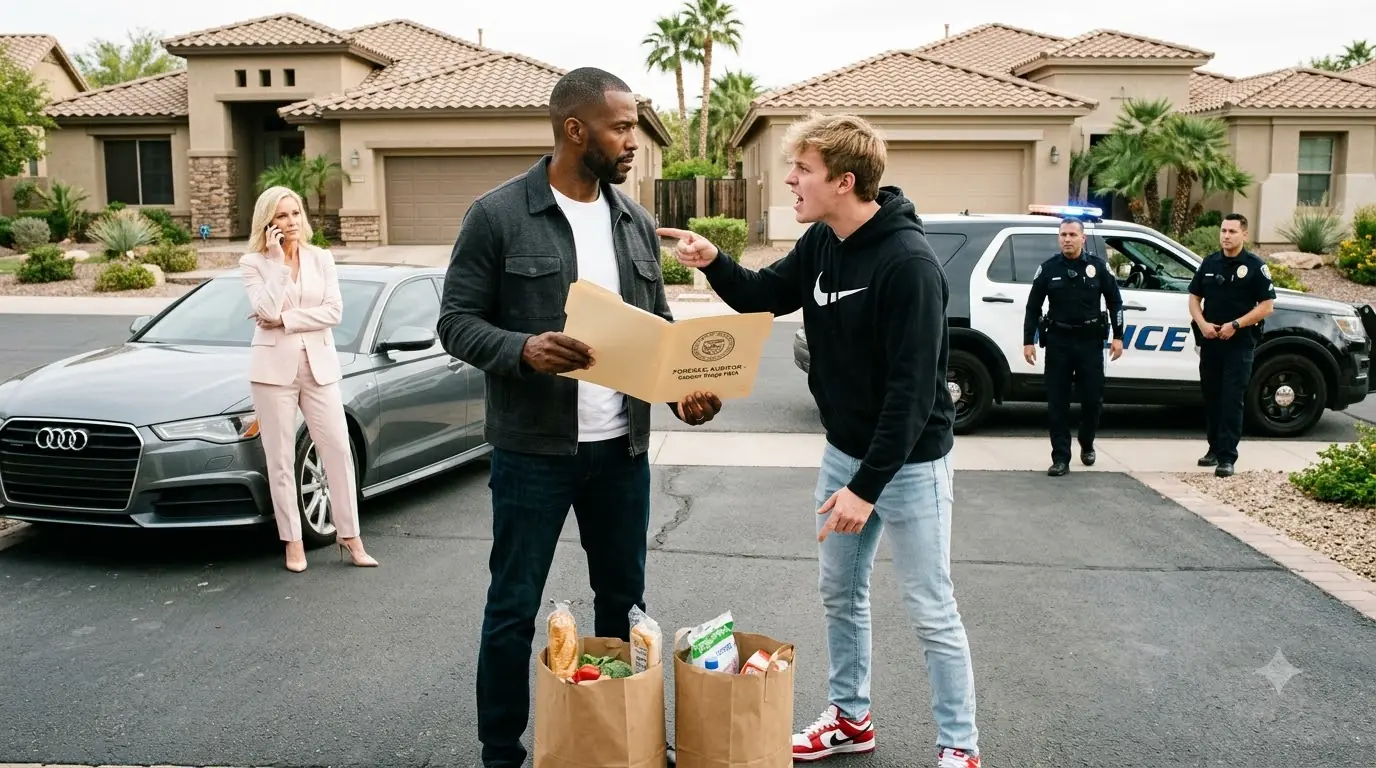 HOA President Told Her Son to Take a Black Homeowner’s Groceries — Then His Audit Badge Turned Her Police Call Against Her