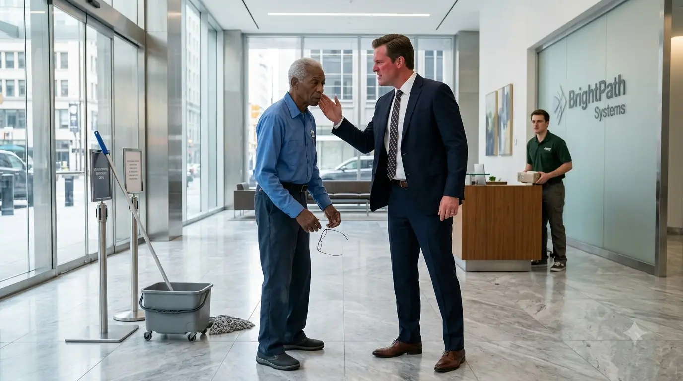 CEO Slaps an Elderly Black Janitor — By Morning, His $300M Contract Is Gone