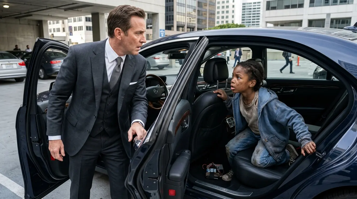 Rich CEO Steps Into His Mercedes — Black Child's Gagged Whisper "Be Silent" Makes Him Panic