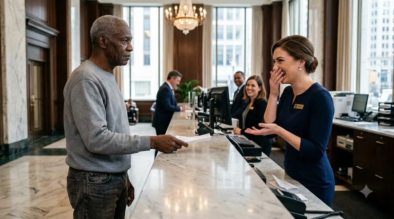 She Laughed at the Poor Old Man Who Came to Withdraw His Money — She Didn’t Know He Owned The Bank