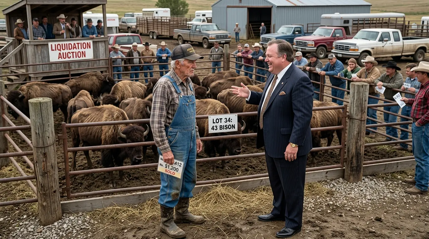 The Bank Sold Him 43 Starving Bison for $1,200 — Months Later, Breeders Begged for Their Calves