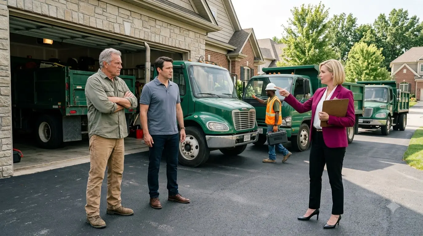 HOA Karen Parked 3 Trucks in My Garage — So I Locked the Door and Called 911