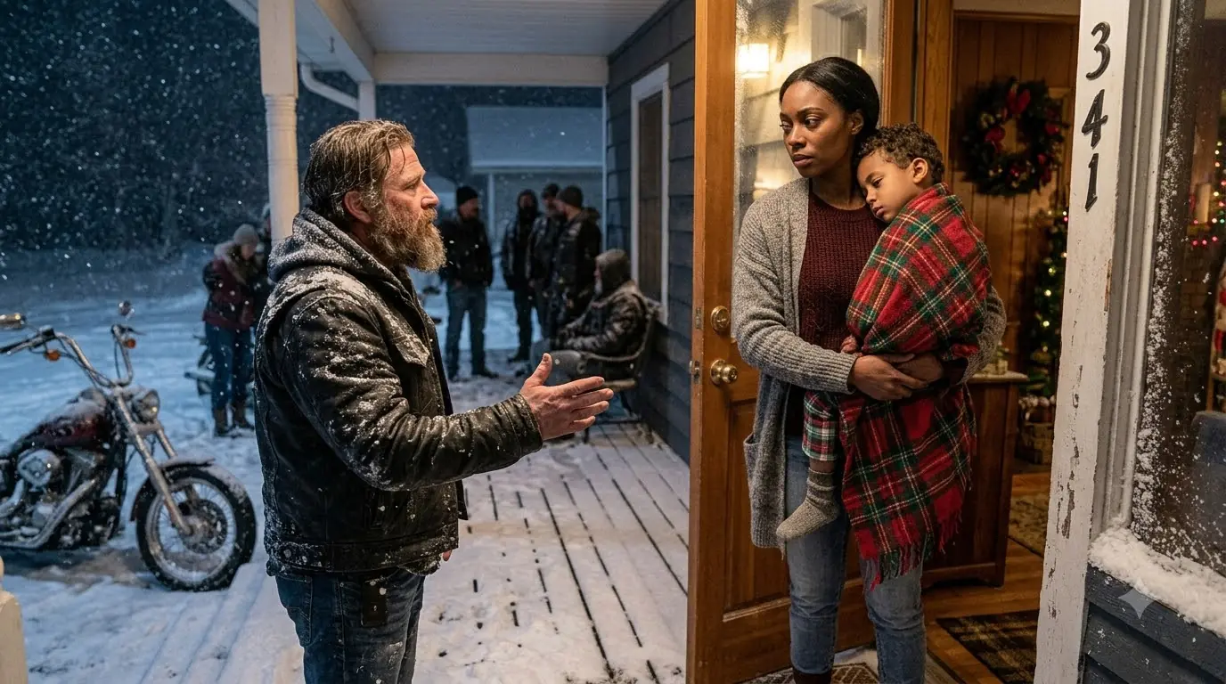 Kind Single Mom Shelters 25 Freezing Bikers — Next Morning 1500 Hells Angels Stop Outside Her Door