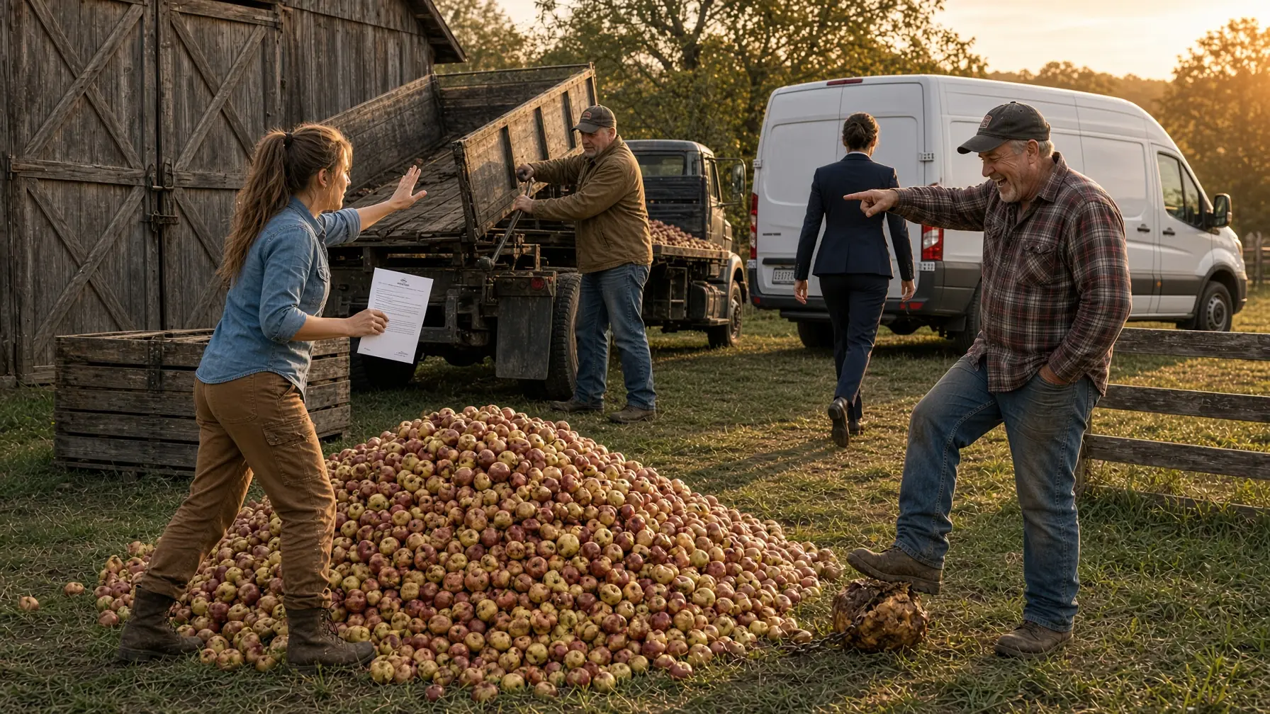 EVERY TUESDAY, TRUCKS DUMPED TONS OF “WORTHLESS” ROTTEN APPLES ON HER FARM—NO ONE UNDERSTOOD WHY THE 24-YEAR-OLD WOMAN KEPT ASKING FOR MORE
