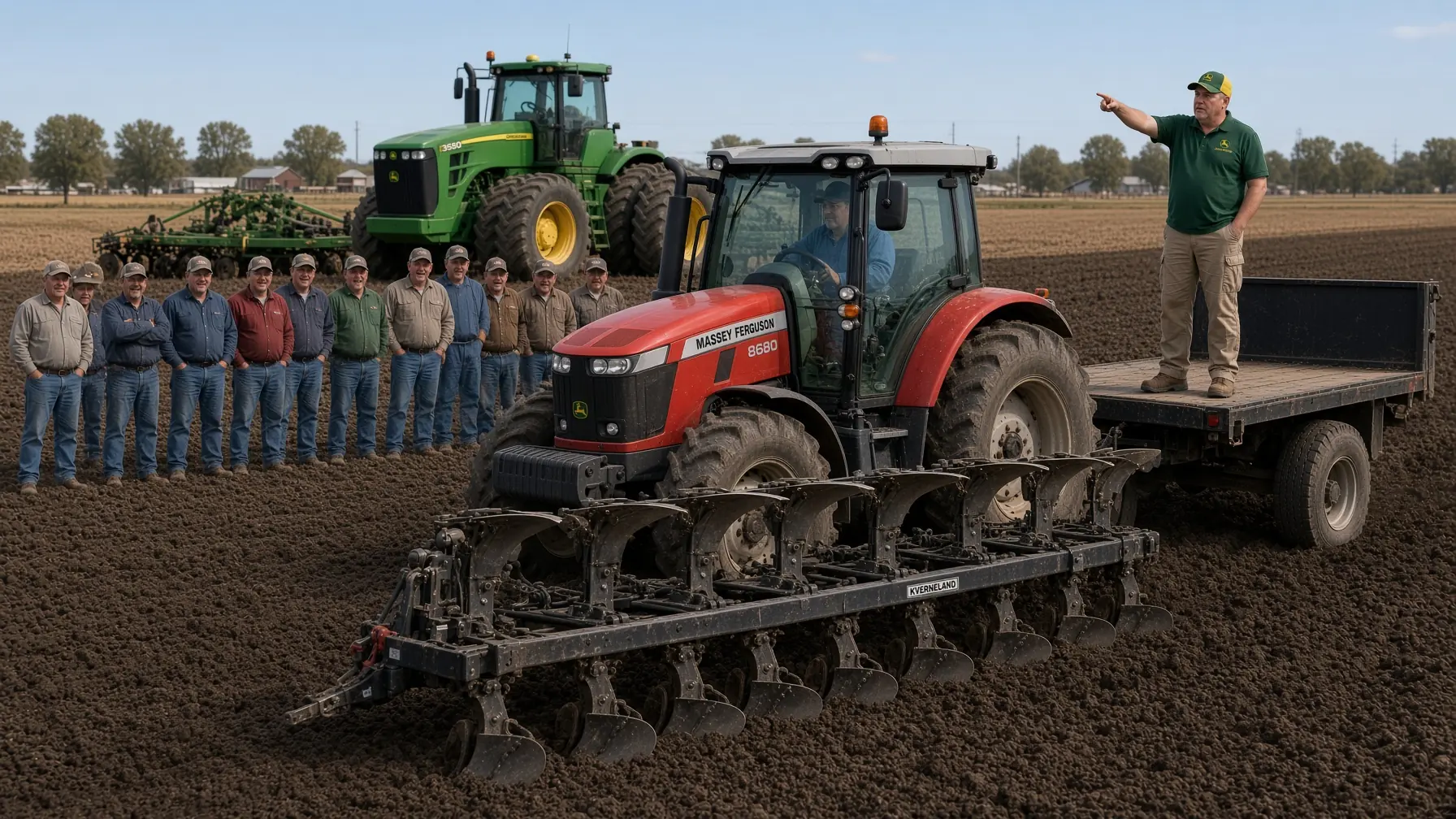 A JOHN DEERE DEALER TOLD 200 FARMERS NO MASSEY FERGUSON COULD PULL HIS 12-BOTTOM PLOW—THEN ONE OLD FARMER STEPPED OUT OF THE CROWD