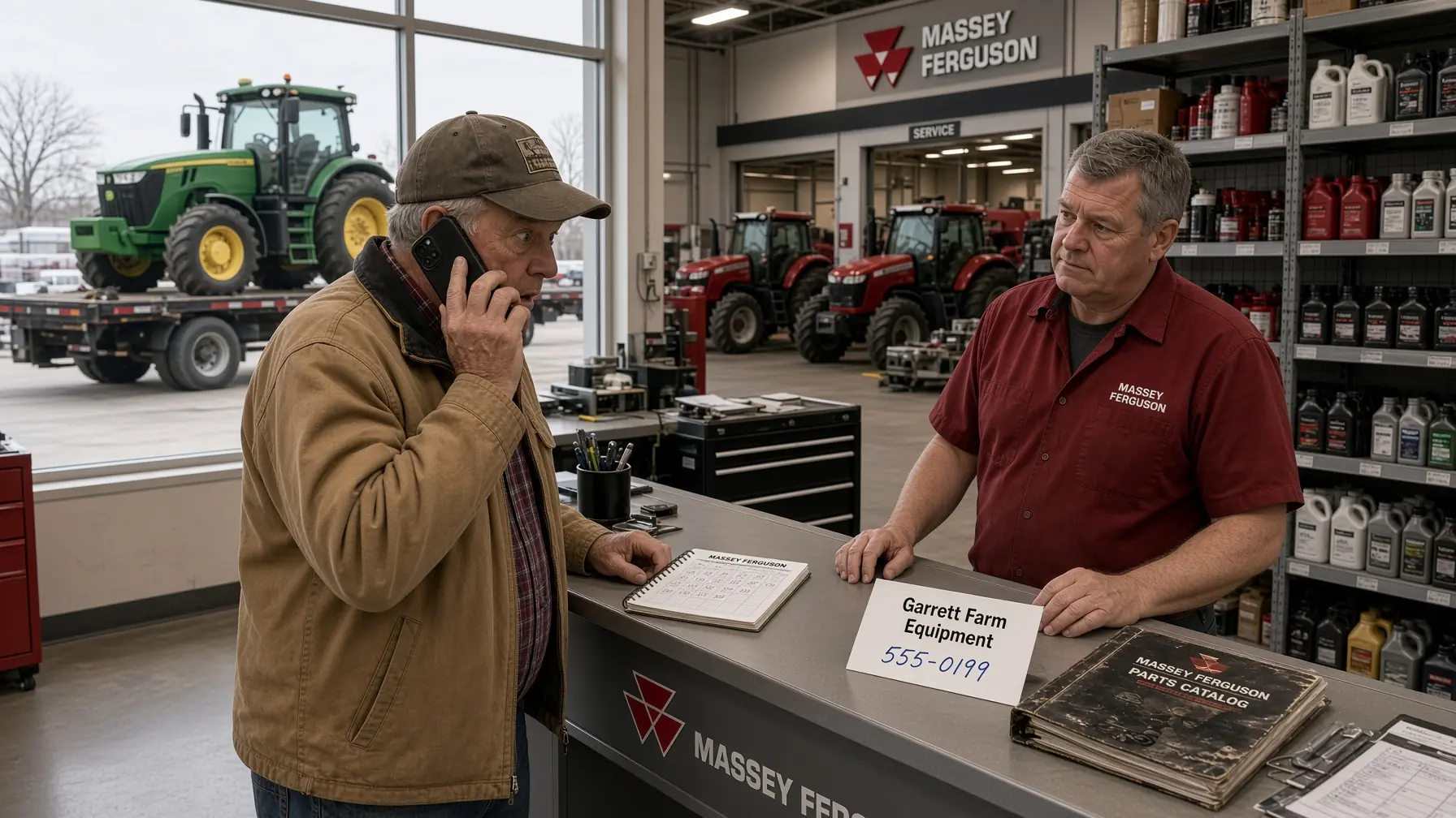 A JOHN DEERE CUSTOMER OF 31 YEARS WAS TOLD TO WAIT SIX WEEKS—THEN A MASSEY FERGUSON SERVICE MANAGER HANDED HIM ONE BUSINESS CARD