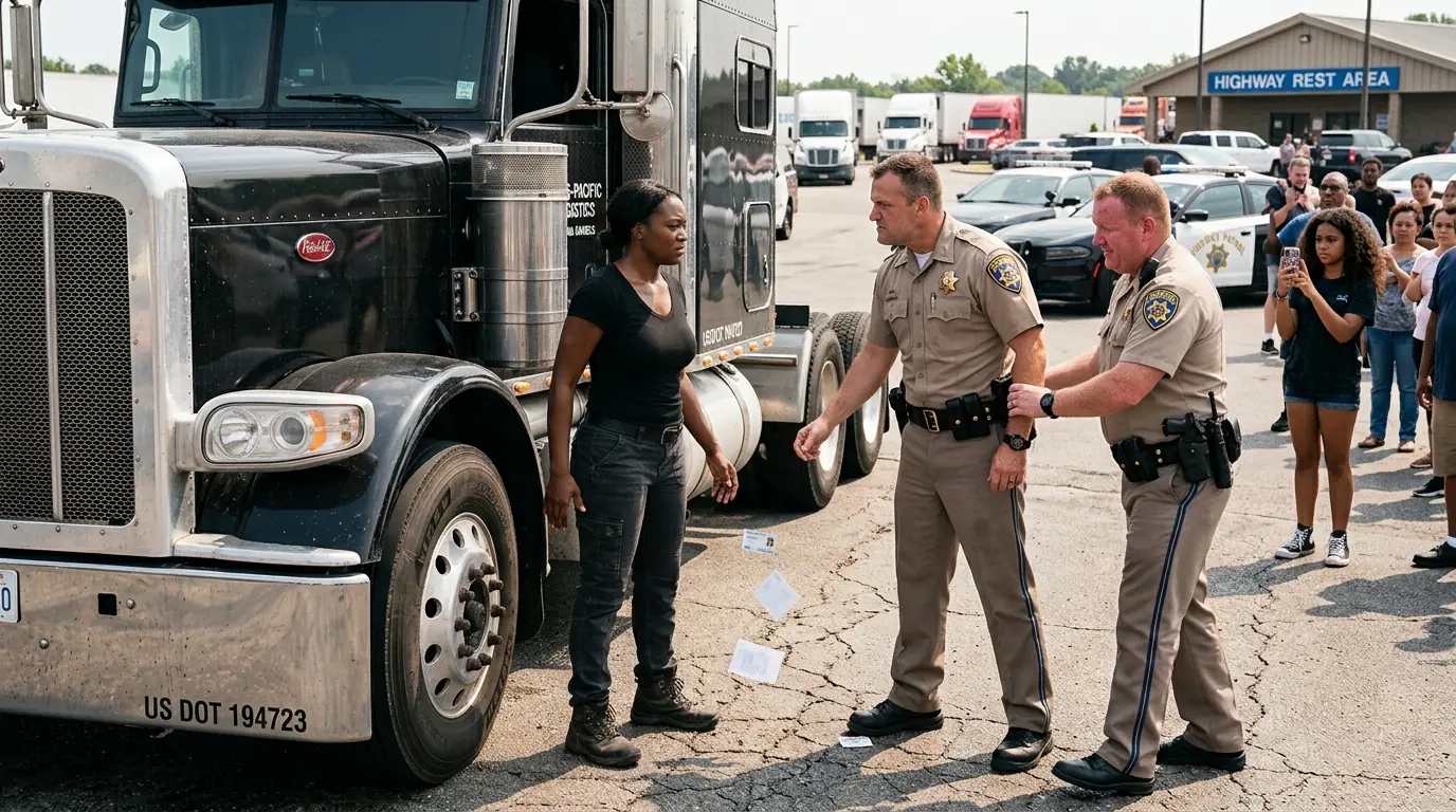 Cops Target Black Trucker at Rest Stop — Unaware She's an Undercover FBI Agent