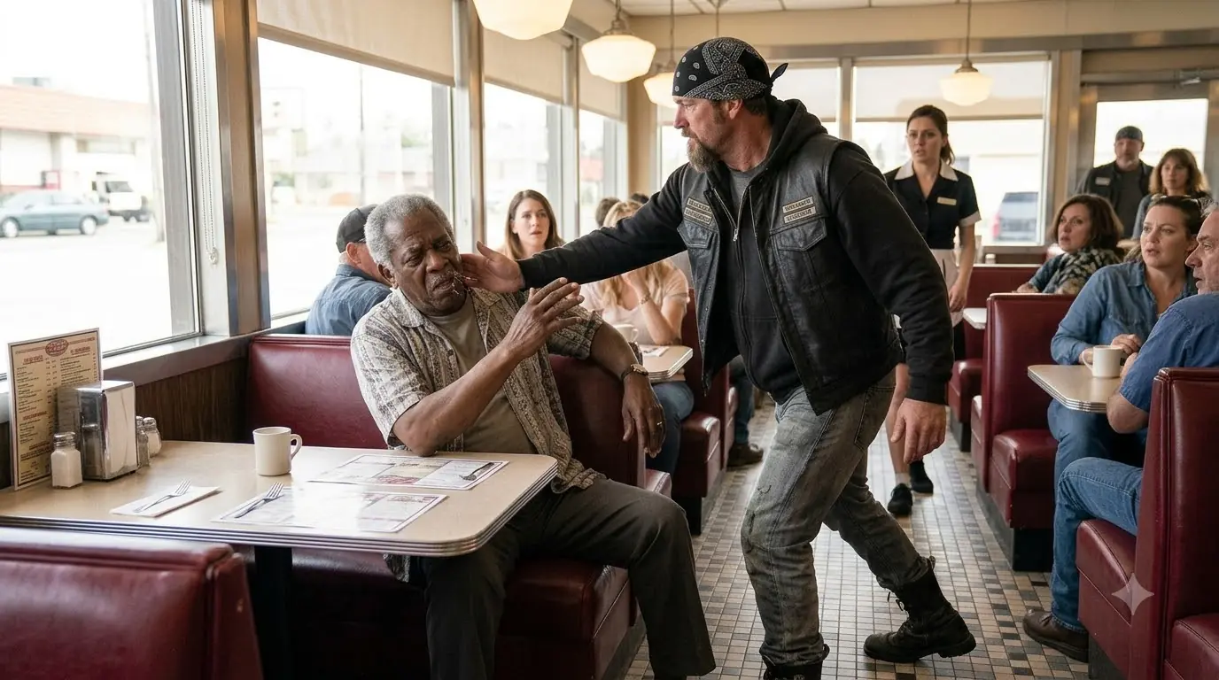 Biker Slaps an Older Black Man — 9 Minutes Later the Parking Lot Shakes
