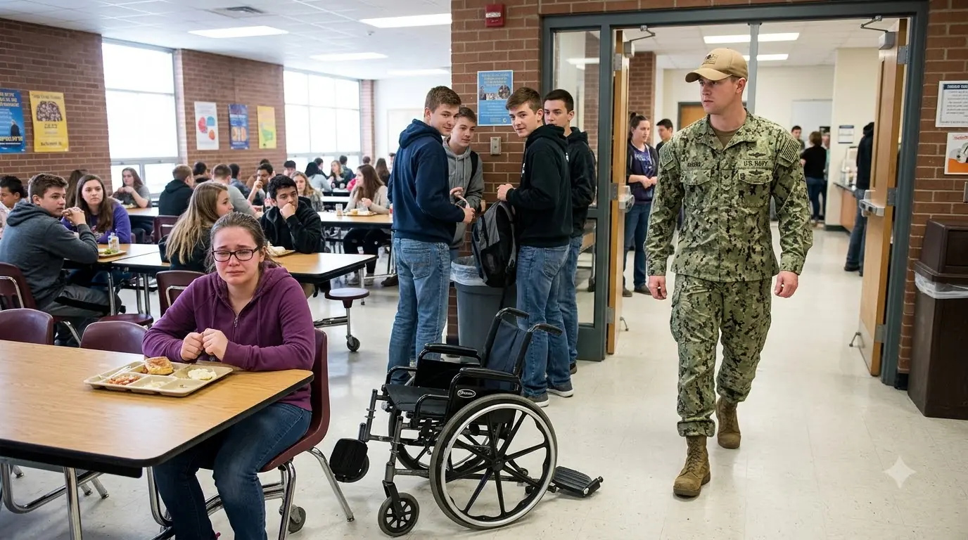 Bullies Destroyed the Disabled Girl's Wheelchair at Lunch — Then Her Brother Walked In