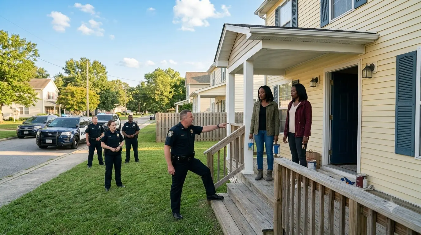 4 Cops Surrounded A Twin Outside Their Own House — Then Both Pulled Their Badges In Sync