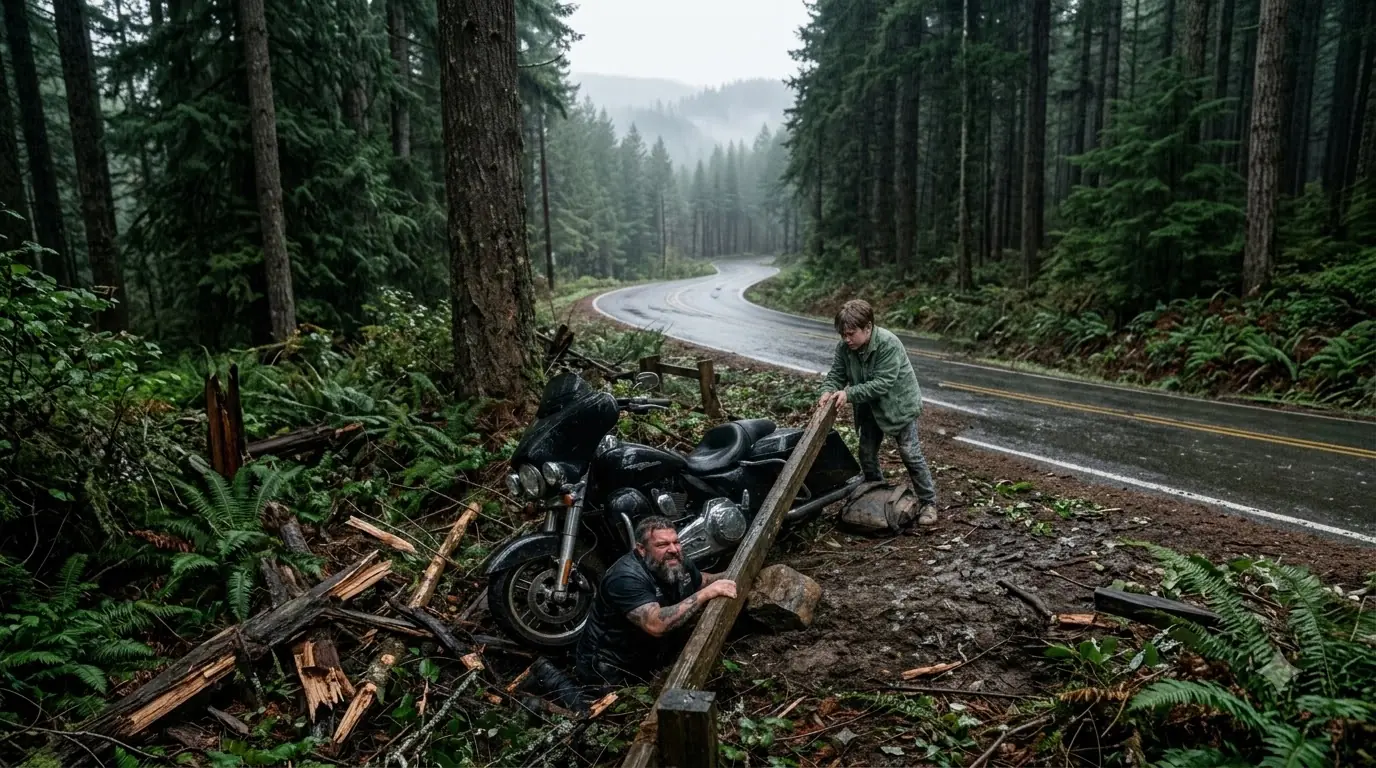 Kid Saved a Crushed Hells Angel from a Wreck — 300 Bikers Arrived to Escort Him to School