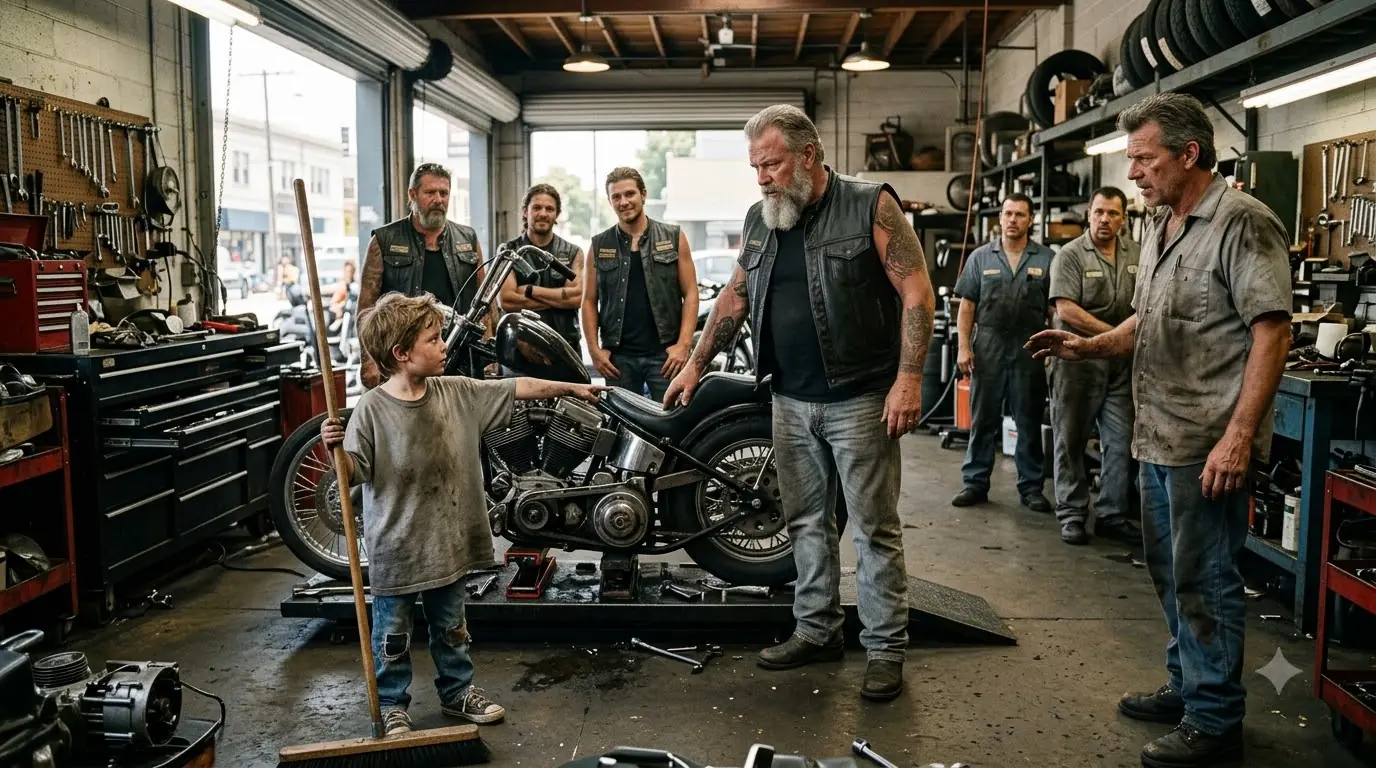 Mechanics Gave Up on a 40-Year-Old Hells Angels Bike — An 8-Year-Old Poor Boy Said, “I’ll Fix It.”