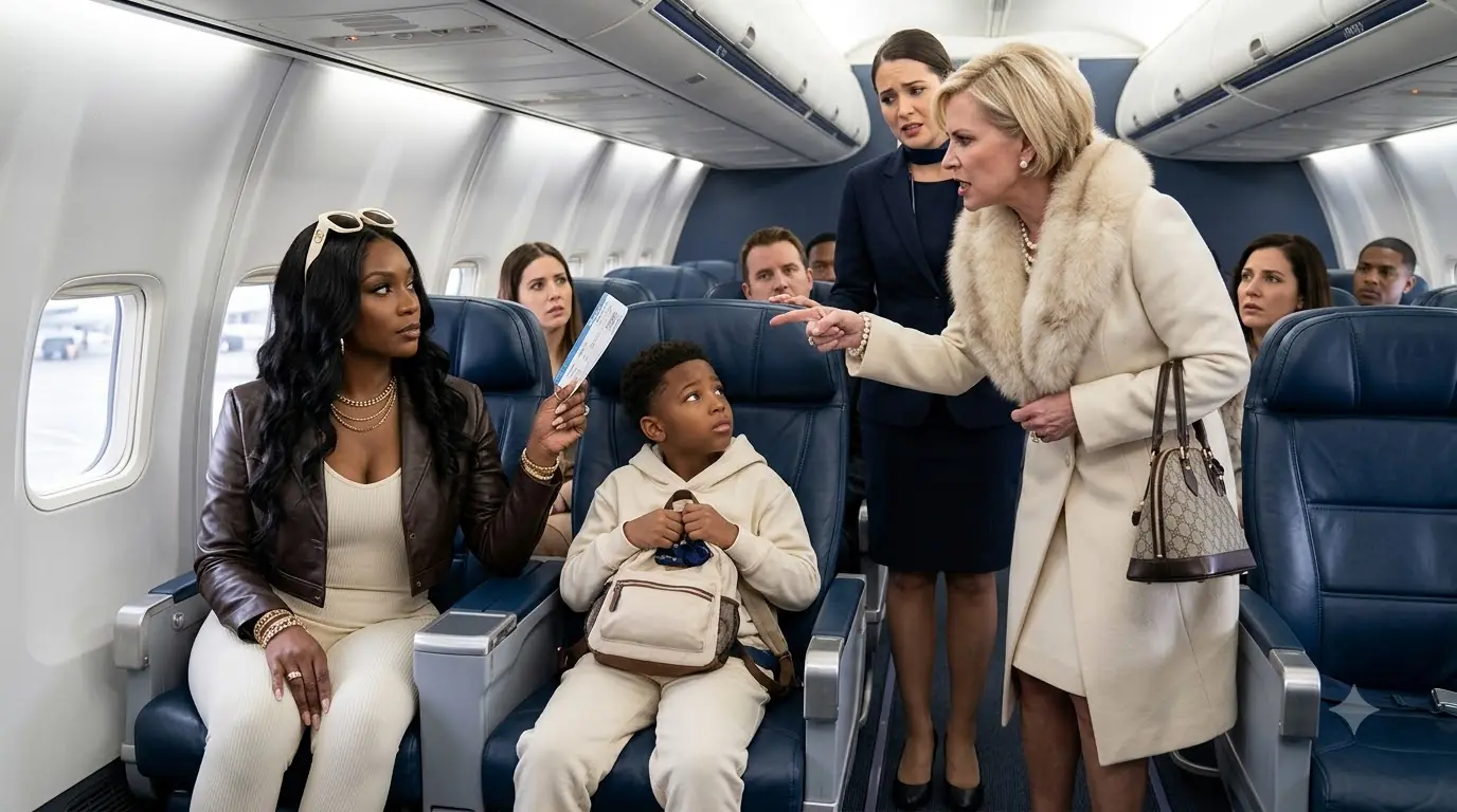 She Told an 11-Year-Old Boy He Didn’t Belong in First Class — Then His Mother Revealed...