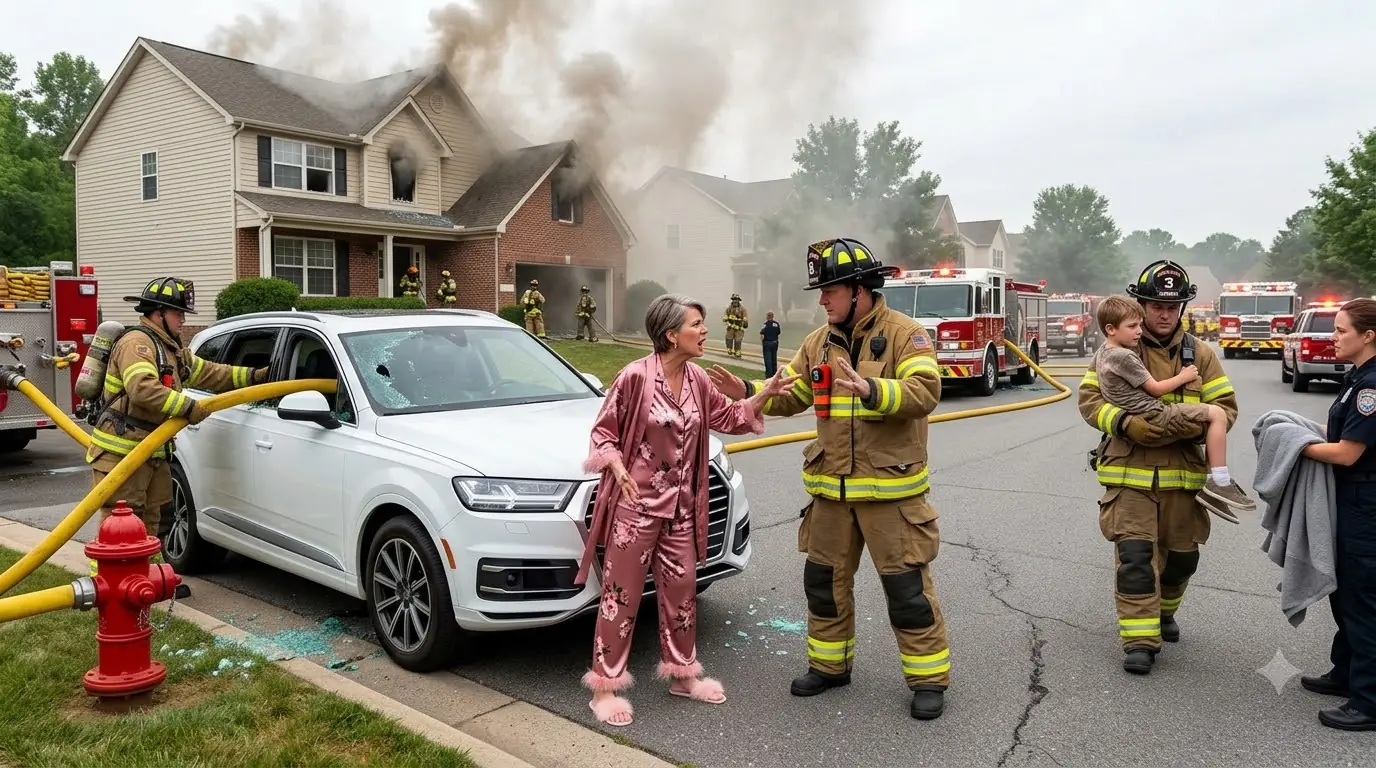 She Screamed When Firefighters Smashed Her SUV Windows — Then She Saw Who They Carried Out of the Burning House