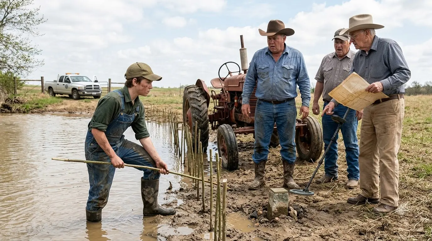 They Laughed at the Boy Planting Sticks Beside the Creek — Then a Surveyor Uncovered 18 Acres They Never Owned