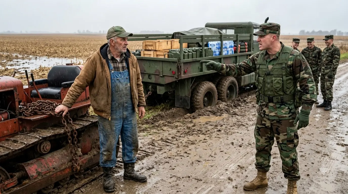 They Laughed at an Old Farmer’s 50-Year-Old Tractor — Then Their Loaded Truck Sank Another Foot